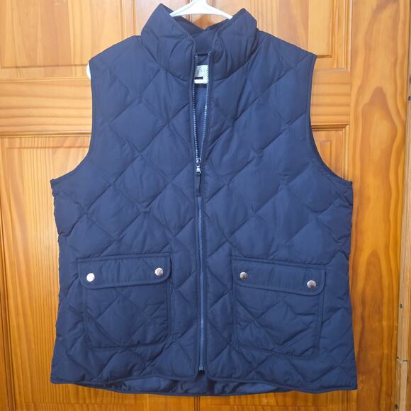 Talbots Jackets & Blazers - Talbots Quilted Navy Down Puffer Vest Size Large